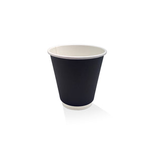 *8oz PE Coated black DW cup/One -Lid – Fits – All 500pc/ctn