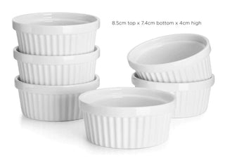 Ceramic Ramekin-White Series-8.5CM x 4CM x 7.4CM