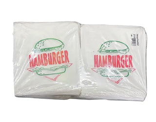Hamburger White Printed Bags