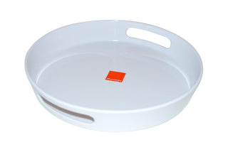 White Melamine Round Platter - 29.5CM x 5CM