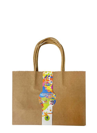 4PK Craft DIY Gift Bags - 25CM x 18CM x 10CM