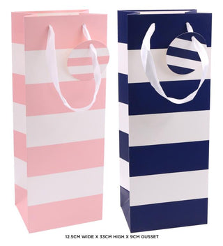Premium Paper Gift Bag-Horizontal Striped Series-12.5CM x 33CM x 9CM