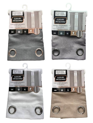 Heading Tape Jacquad Series WIindow Curtain -137CM x 213CM W/ Grommets