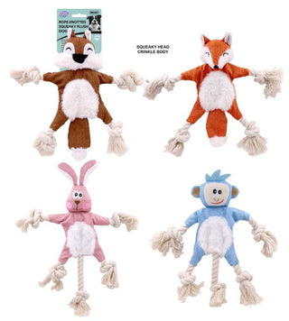Rope Knotted Plush Dog Toy - 22CM x 28CM