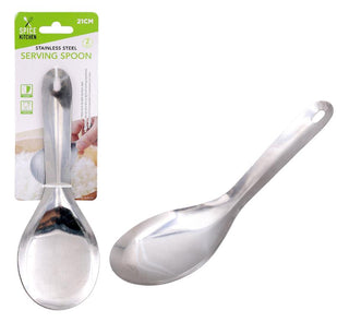2PK Large Stainless Steel Spoons - 22CM X 7CM