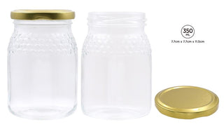 375ML Glass Decorative Series Preserving Jar - 8CM X 8CM X 10.5CM/180G