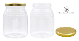 760ML Glass Decorative Series Preserving Jar - 9.5CM X 9.5CM X 13CM/240G
