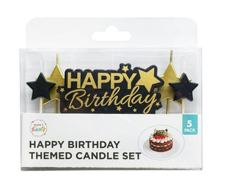 Deluxe Happy Birthday Candle Set