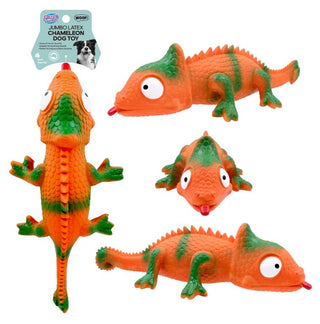 Jumbo Latex Chameleon Dog Toy - 30CM X 12.5CM