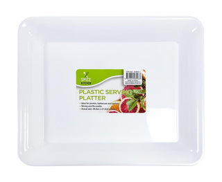 Re-Usable Plastic Platter - 26.2CM x 21.2CM