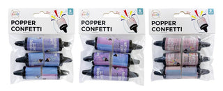 6PK Party Popper Confetti- NON FLAMMABLE