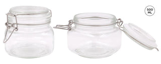 Glass Clip-Lock Jar (SQUARE SERIES) - 500ML Capacity