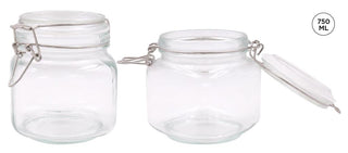 Glass Clip-Lock Jar (SQUARE SERIES) - 750ML Capacity