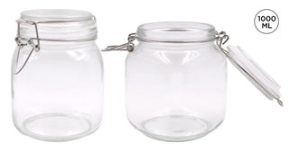 Glass Clip-Lock Jar (SQUARE SERIES) - 1000ML Capacity