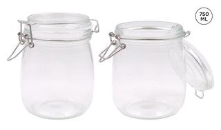 Glass Clip-Lock Jar (ROUND SERIES) - 750ML Capacity
