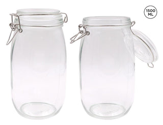 Glass Clip-Lock Jar (ROUND SERIES) - 1500ML Capacity