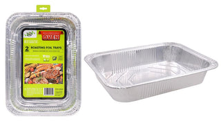 2PK Foil Trays - 37CM x 27CM x 7CM