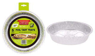 5PK Foil Tart Trays - 21CM Diameter x 4CM