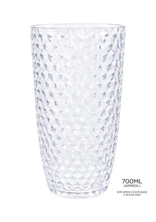 Plastic Acrylic Diamond Style Tumbler- 650ML