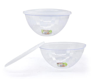 Premium Plastic Serving Bowl with Air Tight Lid - Large