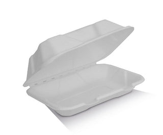 Clamshell Sugarcane 9 x 6 x 3, 200pc/ctn