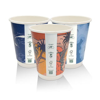 12oz Aqueous Coated Double Wall Cup Art Print 90mm
