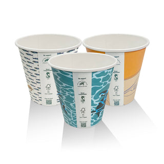8oz Aqueous Coated Single Wall Cup Art Print D:90mm