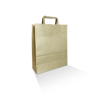 Brown Kraft Bag/Flat Paper Handle/XS 90gsm