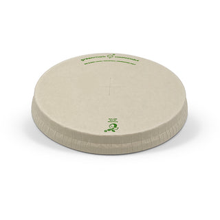 BioPBS Coated Bamboo Paper FLAT LID/X slot 90mm 1000pc/ctn