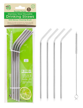 Reusable Stainless Steel Drinking Straws(Flexible Series)-4PK Cleaning Brush