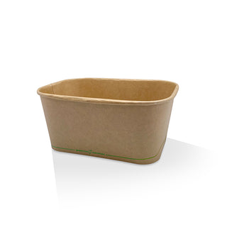 PP Coated Kraft Rectangular Container 1000ml 300pc/ctn