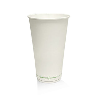 16oz PLA Coated DW Cup Plain White