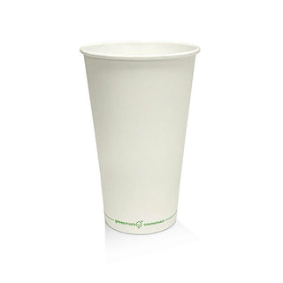 16 OZ PLA Coated SW Cup/Plain white 1000pc/ctn