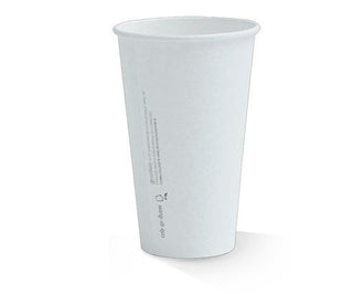 20 OZ PLA Coated SW Cup/Plain white 1000pc/ctn