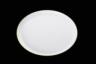 210mm Heavy Duty White Plate with Gold Rim