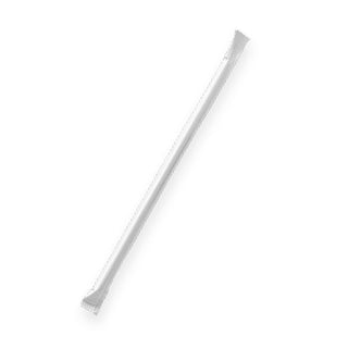 Paper Straw Flexi Plain White Individually Wrapped