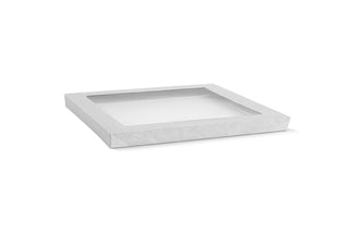 Rectangle White Catering Tray Lid – Large–PET Window100/CTN