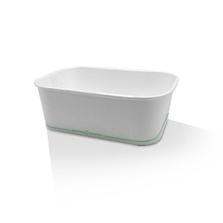 PLA Coated White Rectangular Container 750ml 300pc/ctn