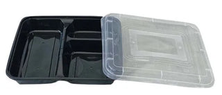 3 Compartment Container  Set Black 150pcs