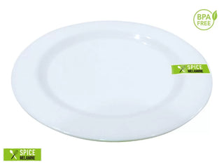 White Melamine Round Plate-28CM