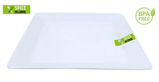 White Melamine Square Platter - 28CM x 28CM