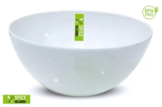 White Melamine Round Bowl - 25CM x 12CM