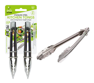 Stainless Steel 7' Mini Food Tong -Twin Pack
