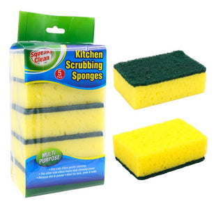 Heavy Duty Kitchen Scrubbing Sponges-5PK