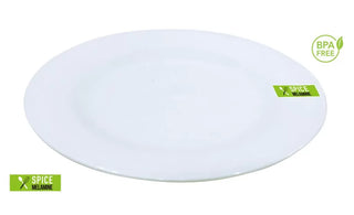 White Melamine 8' Round Side Plate
