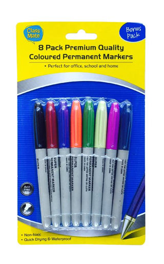 Permanent Markers(Coloured Series)-8PK