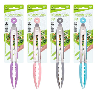 Nylon Tipped 9' Stainless Steel Kitchen Tongs