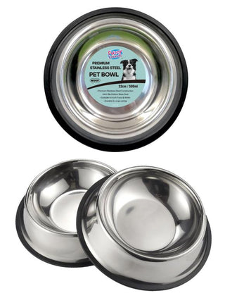 Medium Stainless Steel Pet Bowl - 22CM