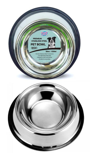 Large Stainless Steel Pet Bowl - 30CM