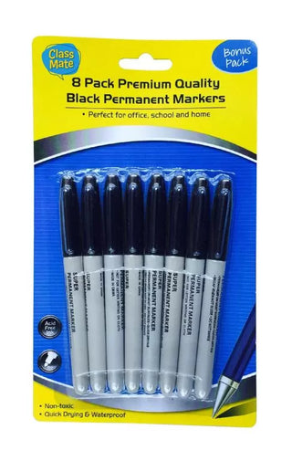 Permanent Markers (Black Series)-8PK